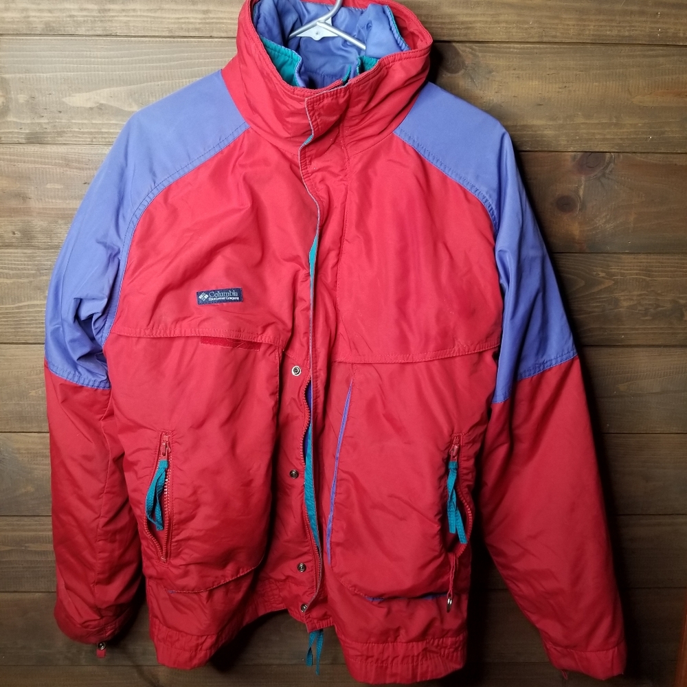 Vtg Columbia 3 In 1 Powder Keg Interchange Reversible 90s Ski Jacket Men's S
